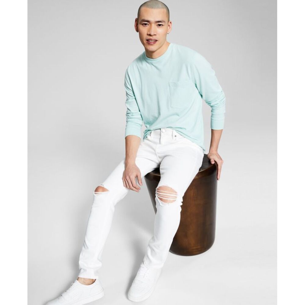 Men's Perry White Ripped Skinny Jeans